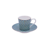 Stechol  Gift Box Set of 12 Piece Blue Coffee Cups & Saucer