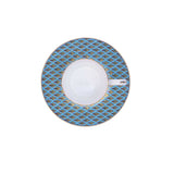 Stechol  Gift Box Set of 12 Piece Blue Coffee Cups & Saucer