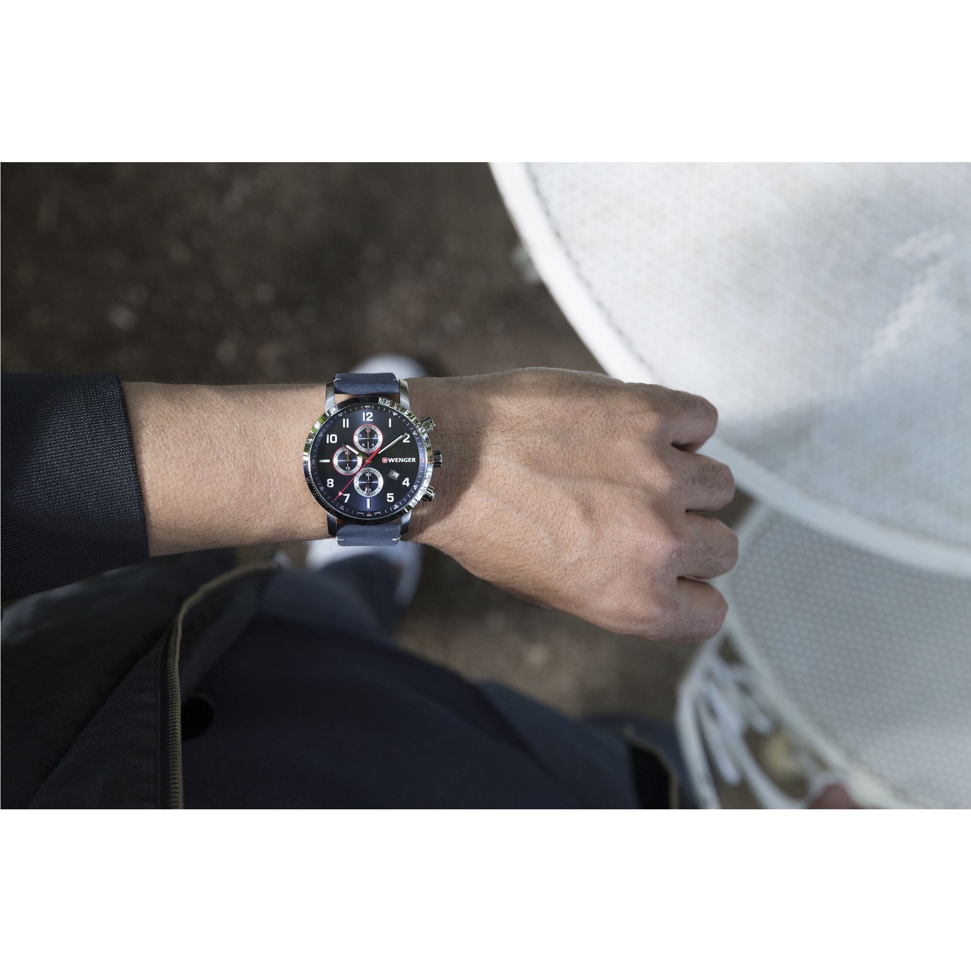 Wenger Attitude Chrono 44 Blue Dial Blue Leather Men's Watch | Fashion Watches | GCC | Men | Mens | Mens Watches | Watches Wenger Attitude Chrono 44 Blue Dial Blue Leather Men's Watch | Fashion Watches | GCC | Men | Mens | Mens Watches | Watches