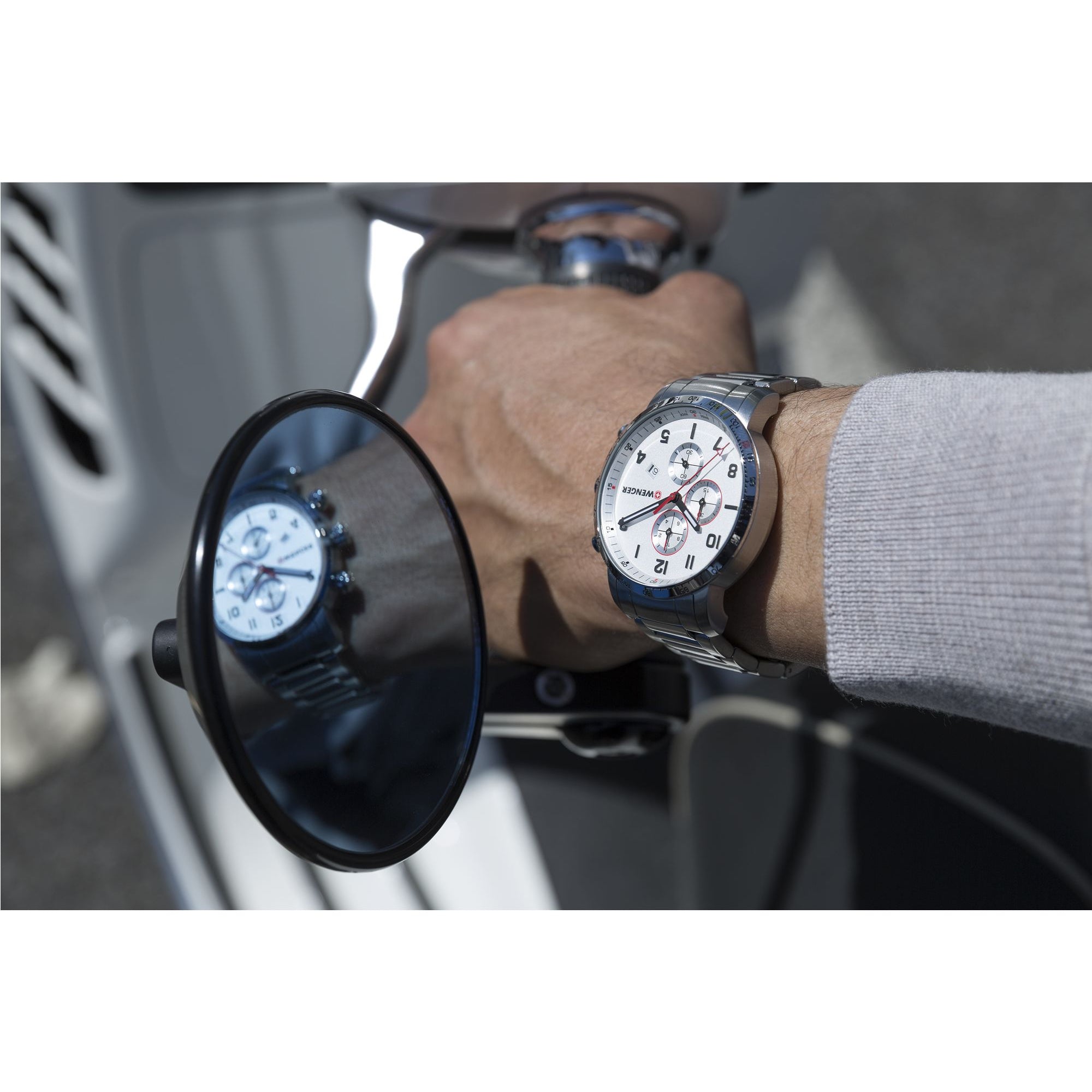 Wenger Attitude Chrono 44 Silver Dial Steel bracelet Men's Watch | Fashion Watches | GCC | Men | Mens | Mens Watches | Watches Wenger Attitude Chrono 44 Silver Dial Steel bracelet Men's Watch | Fashion Watches | GCC | Men | Mens | Mens Watches | Watches