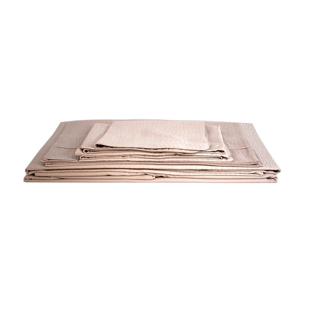 Valeron Crocodile Quilt Cover Set Mink 240X220 cm | Beddings Valeron Crocodile Quilt Cover Set Mink 240X220 cm | Beddings
