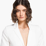 سواروفسكي، قلادة دائرية ملائكية، أبيض، مقاس واحد