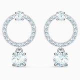 Swarovski Attract Circle Pierced Earrings White One Size