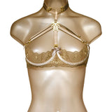 Bordelle Open Bra Oyster Small