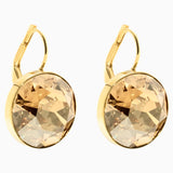 Swarovski Bella Pierced Earrings Gold Tone One Size