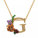 Les Nereides Blossoming Alphabet Necklace Letter G