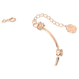 "Swarovski Constella bangle Round cut, White, Rose gold-tone plated"