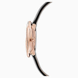 Swarovski Crystal Flower Watch Black Rose-Gold Tone One Size