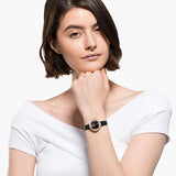 Swarovski Crystal Flower Watch Black Rose-Gold Tone One Size