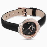 Swarovski Crystal Flower Watch Black Rose-Gold Tone One Size