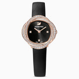 Swarovski Crystal Flower Watch Black Rose-Gold Tone One Size