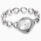 Swarovski Crystal Flower Watch Silver Tone Stainless Steel One Size