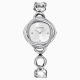 Swarovski Crystal Flower Watch Silver Tone Stainless Steel One Size