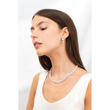 Les Nereides De Luxe Choker With Silver Crystal Round Stones
