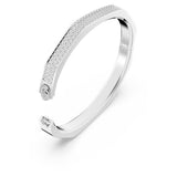 Swarovski Dextera bangle Octagon shape, White, Rhodium plated