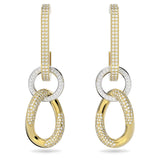 Swarovski Dextera earrings White, Gold-tone plated