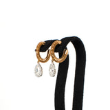 Digo Earrings 18 Carat Pink Gold - Blue Salon