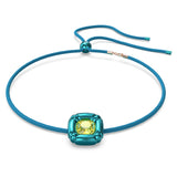 Swarovski Dulcis Necklace Cushion cut, Blue