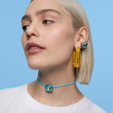 Swarovski Dulcis Necklace Cushion cut, Blue