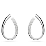أقراط سواروفسكي Exist Hoop مطلية بالروديوم الأبيض