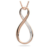 قلادة سواروفسكي Exist Infinity White مطلية بالذهب الوردي