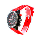 ساعة فيستينا كرونوبايك ٢٠١٩ مع مينا سوداءو حزام احمر من المطاط