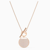 Swarovski Ginger T Bar Necklace White Rose-Gold One Size