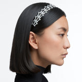 Swarovski Hairband Star, White, Rhodium plated