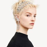 Swarovski Hairband Star, White, Rhodium plated