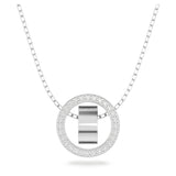 Swarovski Hollow Necklace with Pendant Circle White Rhodium plated