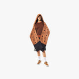 Hooded Monogram Poncho