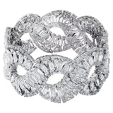 Swarovski Hyperbola Bracelet Wave White Rhodium Plated