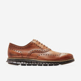 Cole Haan ZERØGRAND Wingtip Oxford Leather British Tan Leather/Java