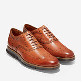 Cole Haan ZERØGRAND Wingtip Oxford Leather British Tan Leather/Java