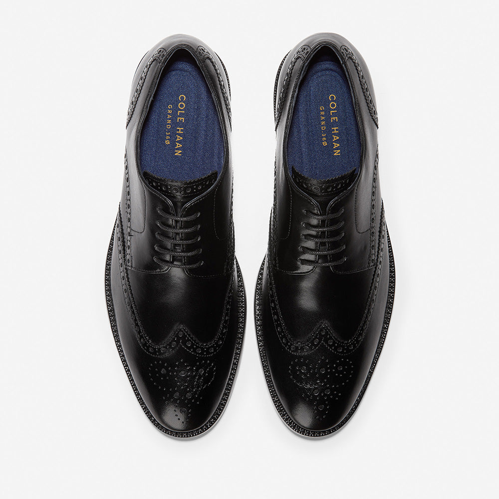 Cole Haan Harrison Grand Blucher Wingtip Oxford Black – Blue Salon