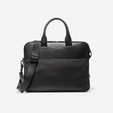 Cole Haan Nylon Leather Attache Black One Size