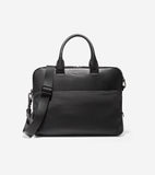 Cole Haan Nylon Leather Attache Black One Size