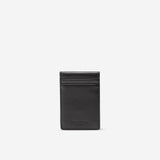 Cole Haan Smooth Leather Folded Card Case With Money Clip Black One Size