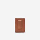 Cole Haan Smooth Leather Folded Card Case With Money Clip British Tan One Size