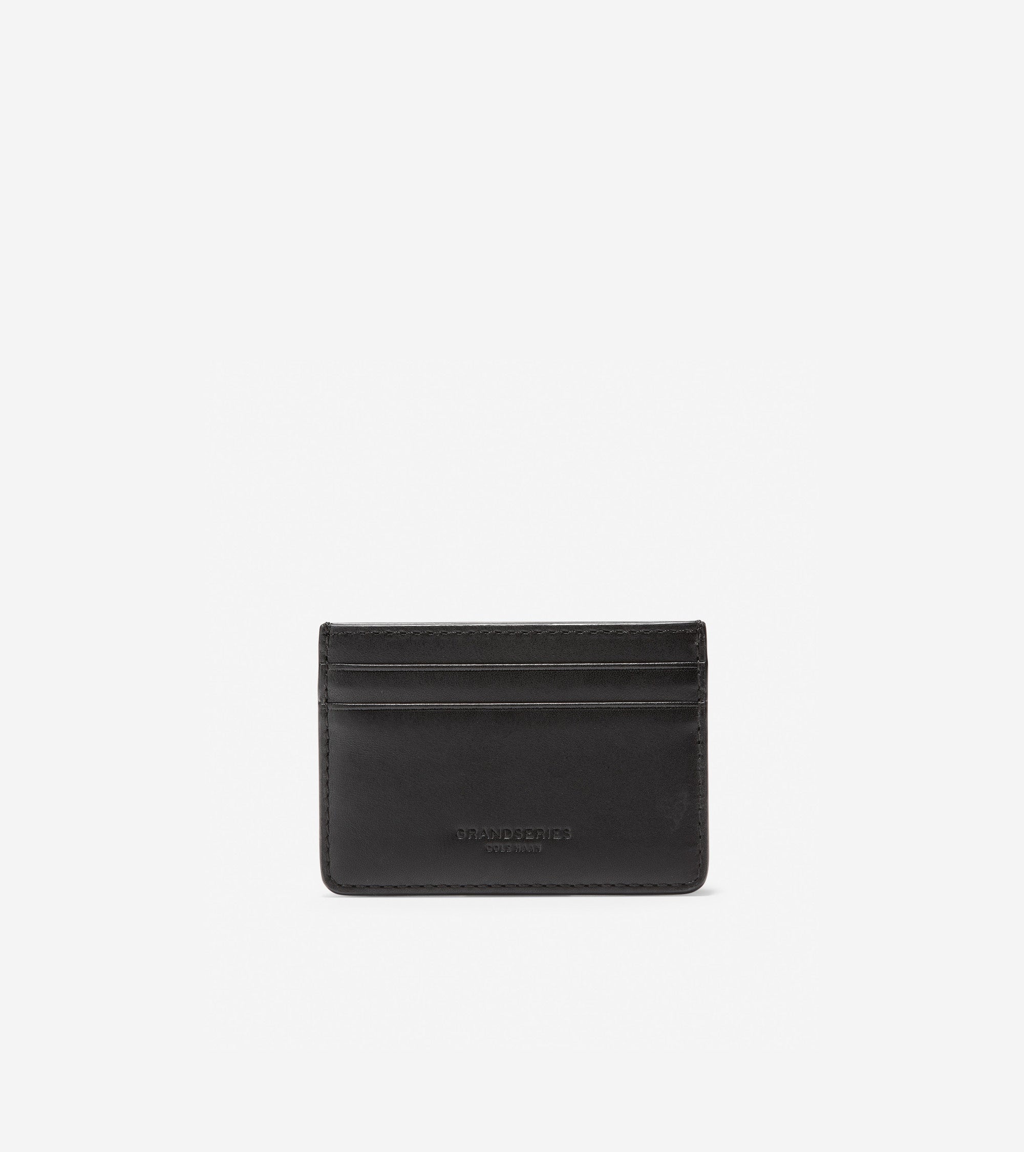 Cole Haan Smooth Leather Card Case Black One Size