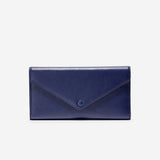 Cole Haan Flap Trifold Envelope Wallet Marine Blue One Size