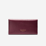 Cole Haan Flap Trifold Envelope Wallet Winetasting Burgundy One Size