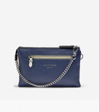 Cole Haan Double Gusset Pouch,Marine Blue/Goldone Size Marine Blue/Goldsize One Size