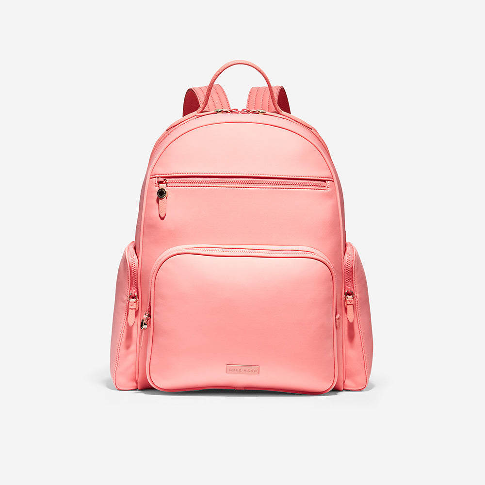 Cole Haan Grand Ambition Neoprene Travel Backpack Burnt Coral One Size