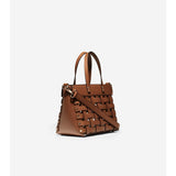 Cole Haan Leather Basket Tote Bag British Tan One Size