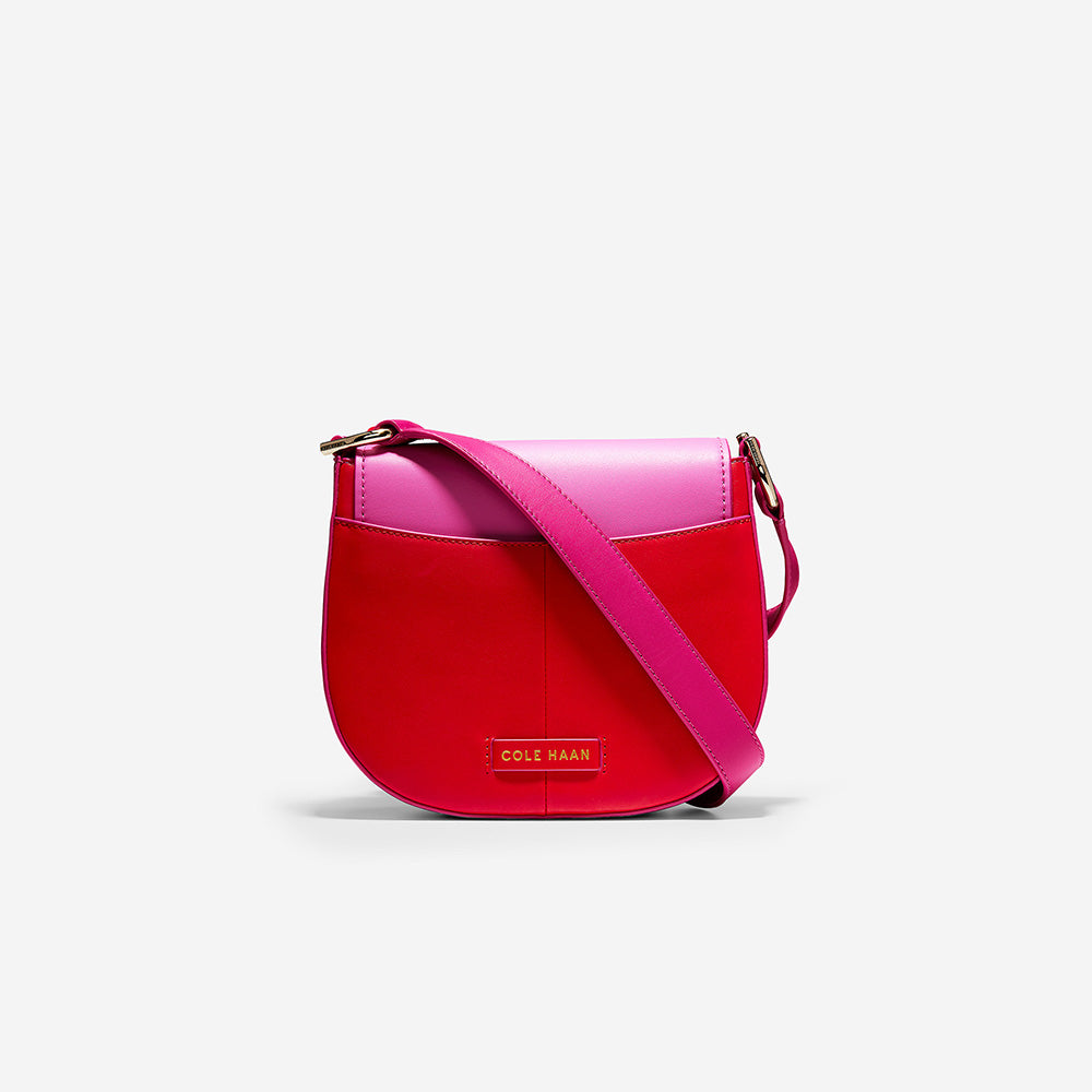 Cole Haan Grand Ambition Colorblock Crossbody Fuchsia Red Color Block One Size