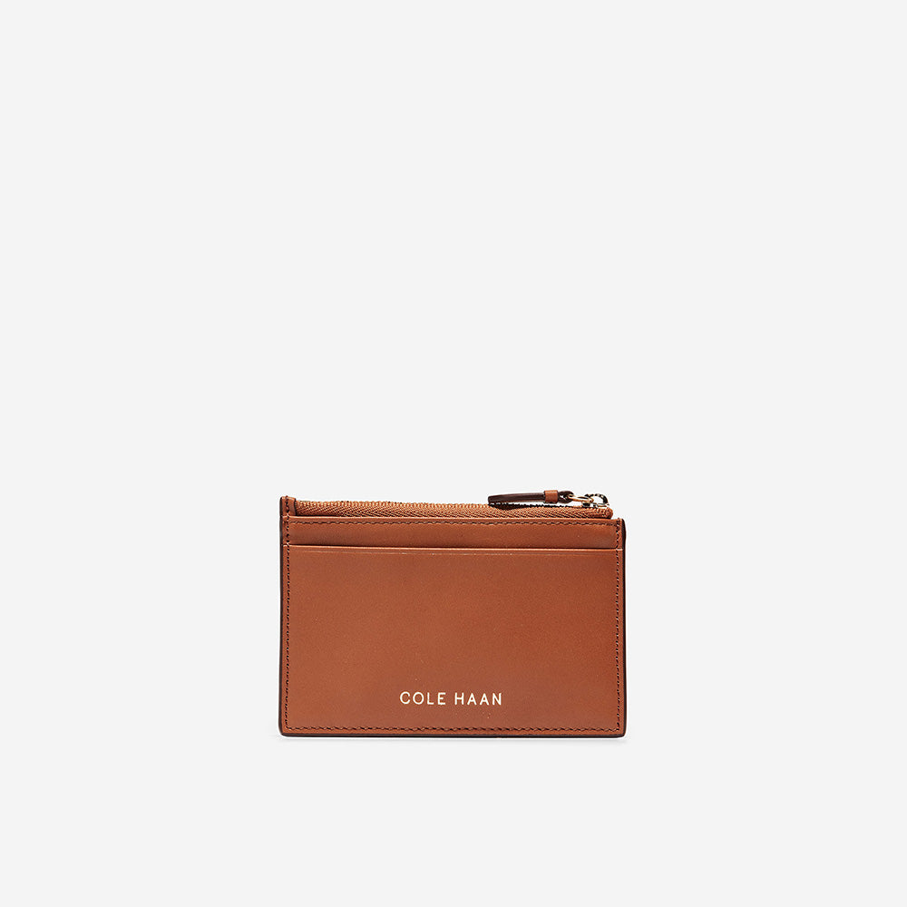 Cole Haan Card Case With Zip British Tan One Size