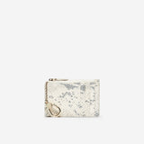 Cole Haan Card Case With Zip Ivory Roccia One Size