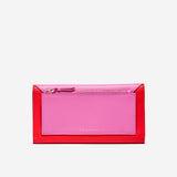 Cole Haan Color Block Flap Wallet Fuchsia Red Colorblock One Size