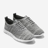Cole Haan ZERØGRAND Stitchlite Oxford Quiet Shade-Glacier Gray Knit/Quiet Shade Patent/Optic White